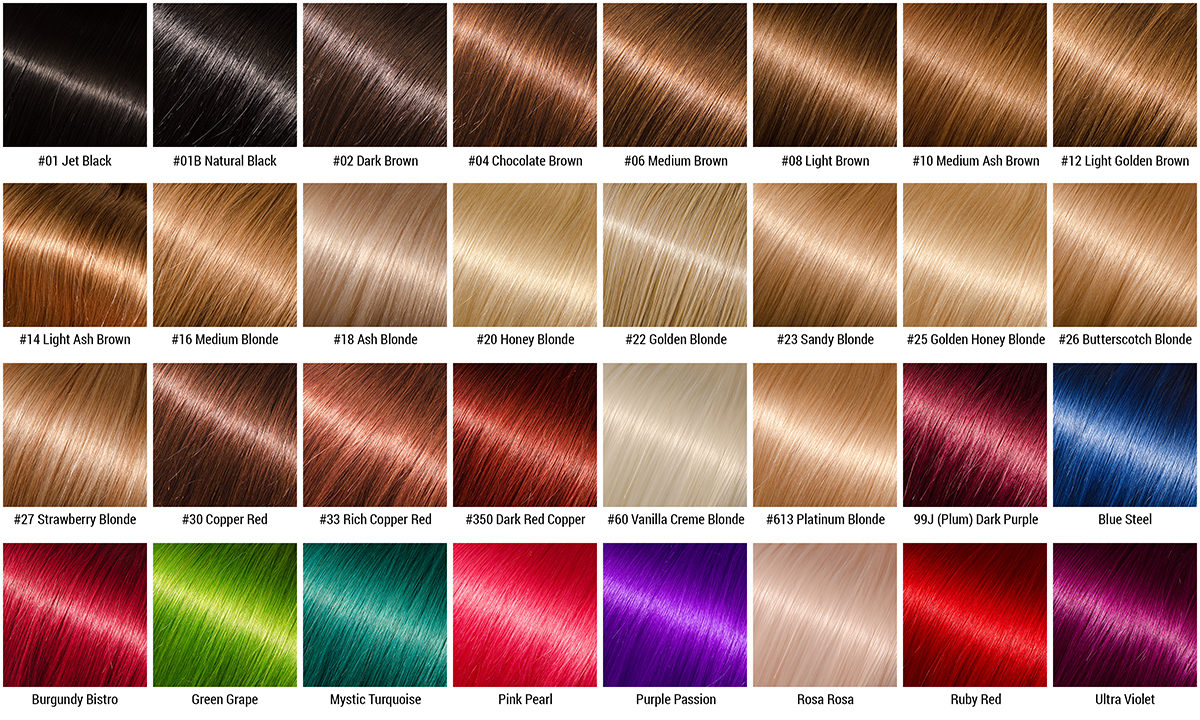 Smith Wig Color Chart